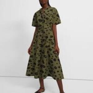 THEORY Short-Sleeve Utility Shirtdress